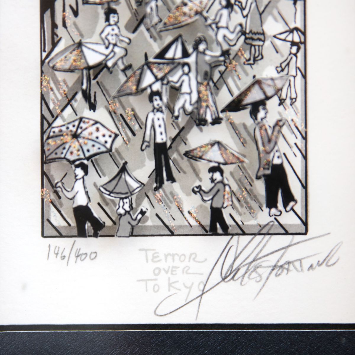 Charles Fazzino- 3D Construction Silkscreen Serigraph "Terror Over Tokyo"