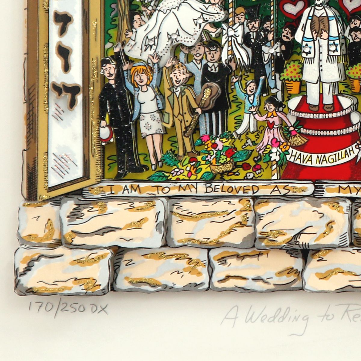 Charles Fazzino- 3D Construction Silkscreen Serigraph "A Wedding to Remember"