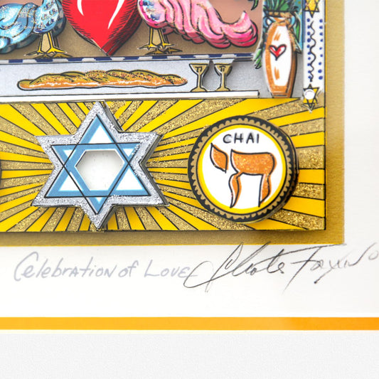 Charles Fazzino- 3D Construction Silkscreen Serigraph "Celebration of Love"