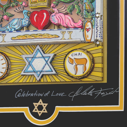 Charles Fazzino- 3D Construction Silkscreen Serigraph "Celebration of Love"