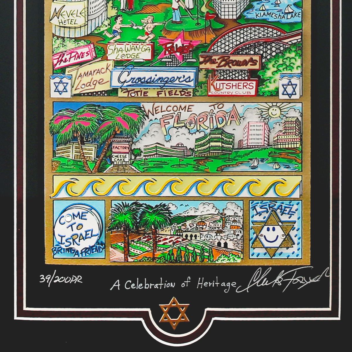 Charles Fazzino- 3D Construction Silkscreen Serigraph "A Celebration of Heritage"