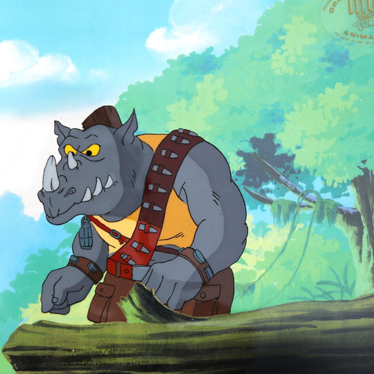 Animation Art- Hand-Painted Cel "Rocksteady"
