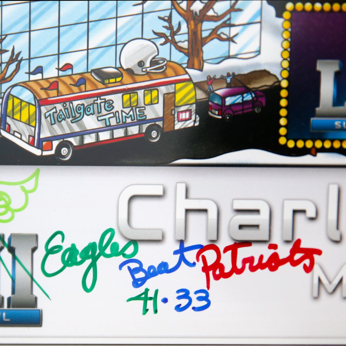 Charles Fazzino- Poster "Super Bowl Lll"