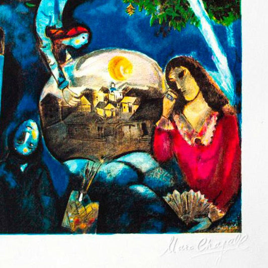 Marc Chagall (1887-1985), "Autour D'elle" Framed Limited Edition Lithograph with Letter of Authenticity.