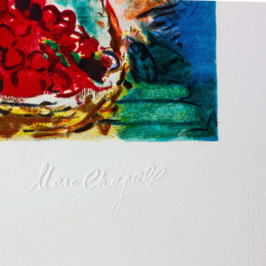 Marc Chagall- Lithograph "Le Bouquet De Renoncules"