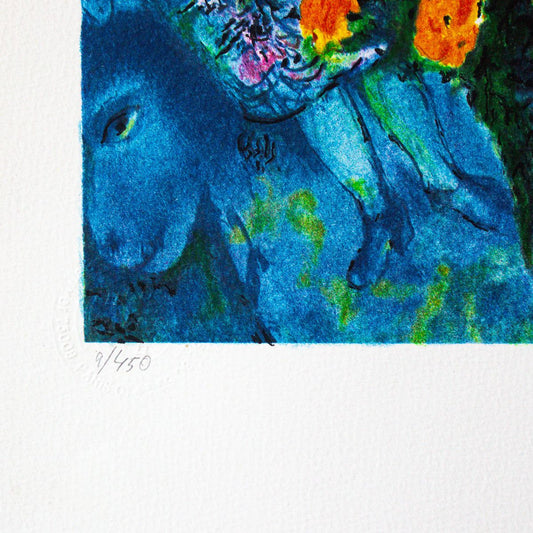 Marc Chagall- Lithograph "Le Bouquet Illuminant Le Ciel"