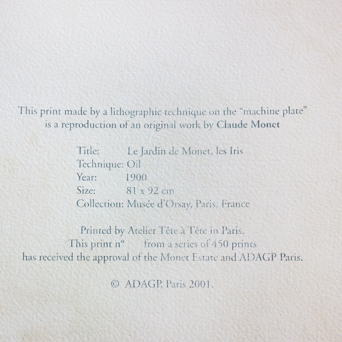Claude Monet- Lithograph "Le Jardin De Monet"
