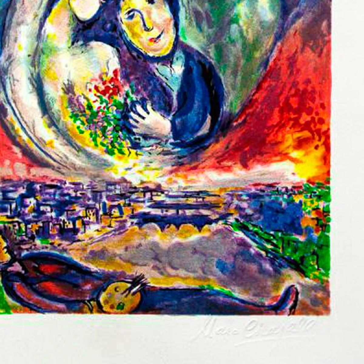 Marc Chagall (1887-1985), "Le Songe" Framed Limited Edition Lithograph with Letter of Authenticity.