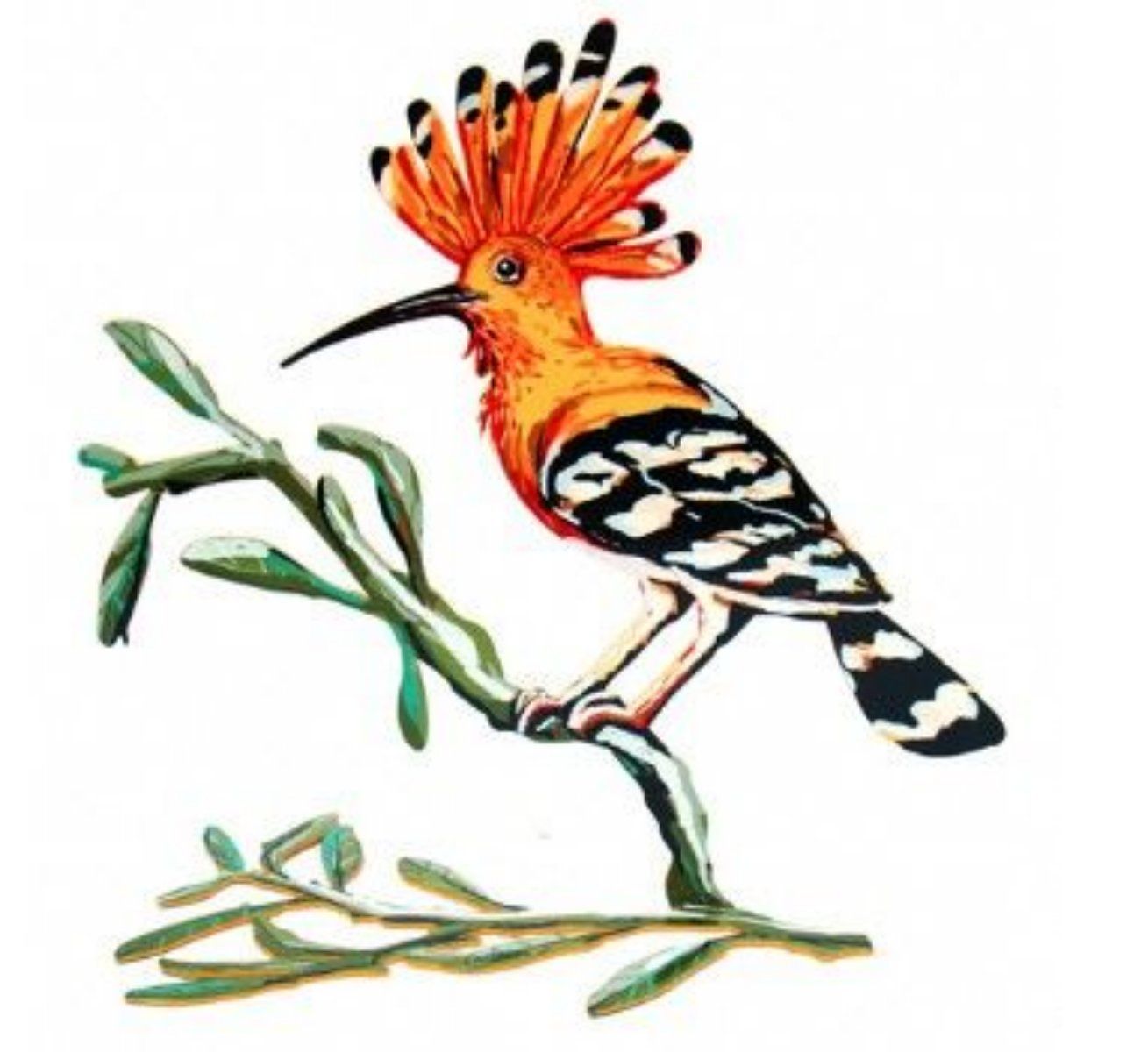 David Gerstein- Free Standing Sculpture "Hoopoe Bird"