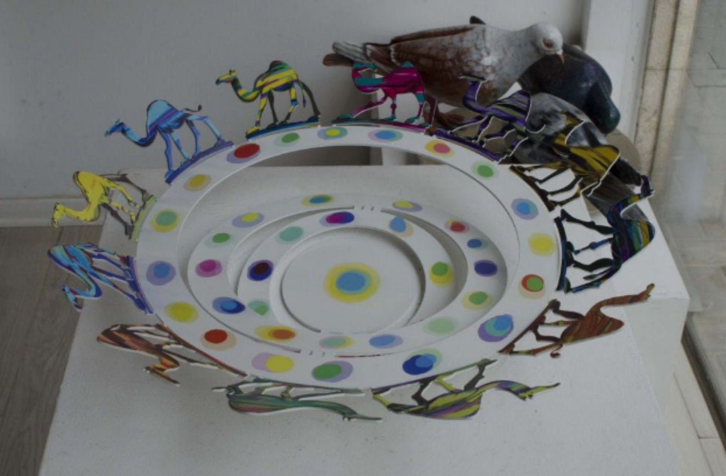 David Gerstein- Free Standing Sculpture (Fruit Bowl) "Camel Bowl"