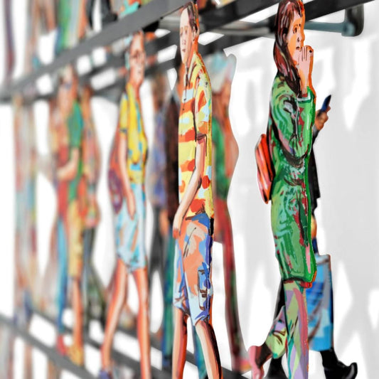 David Gerstein- Mixed Media Cutout Aluminum "5TH AVENUE K"