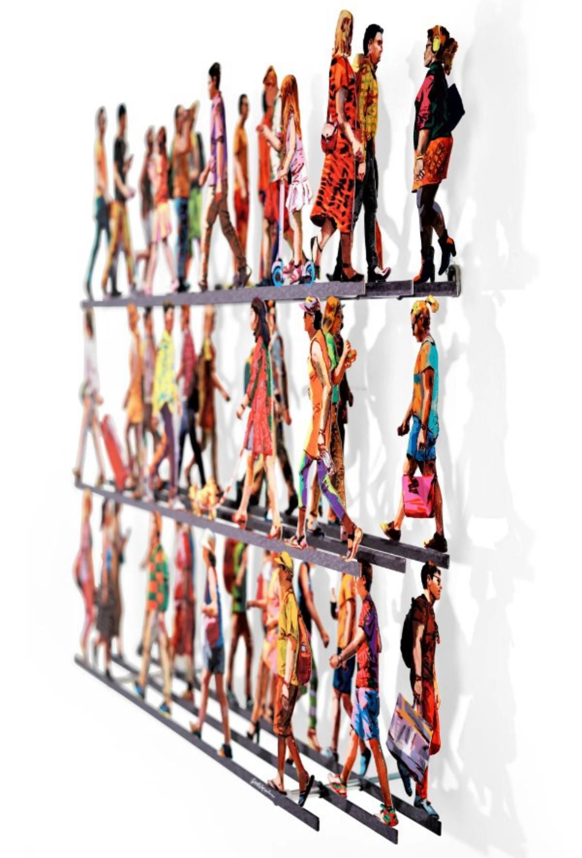 David Gerstein- Mixed Media Cutout Aluminum "5TH AVENUE L"