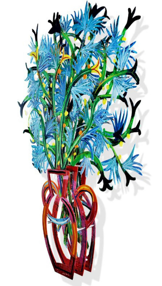 David Gerstein- Mixed Media Cutout Aluminum "BOUQUET-BARCELONA"