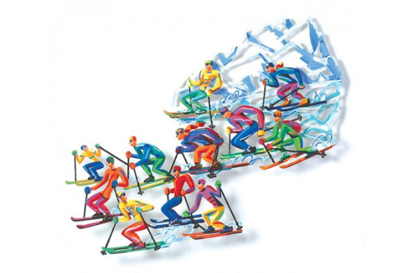 David Gerstein- Mixed Media Cutout Aluminum "CROSS COUNTRY"