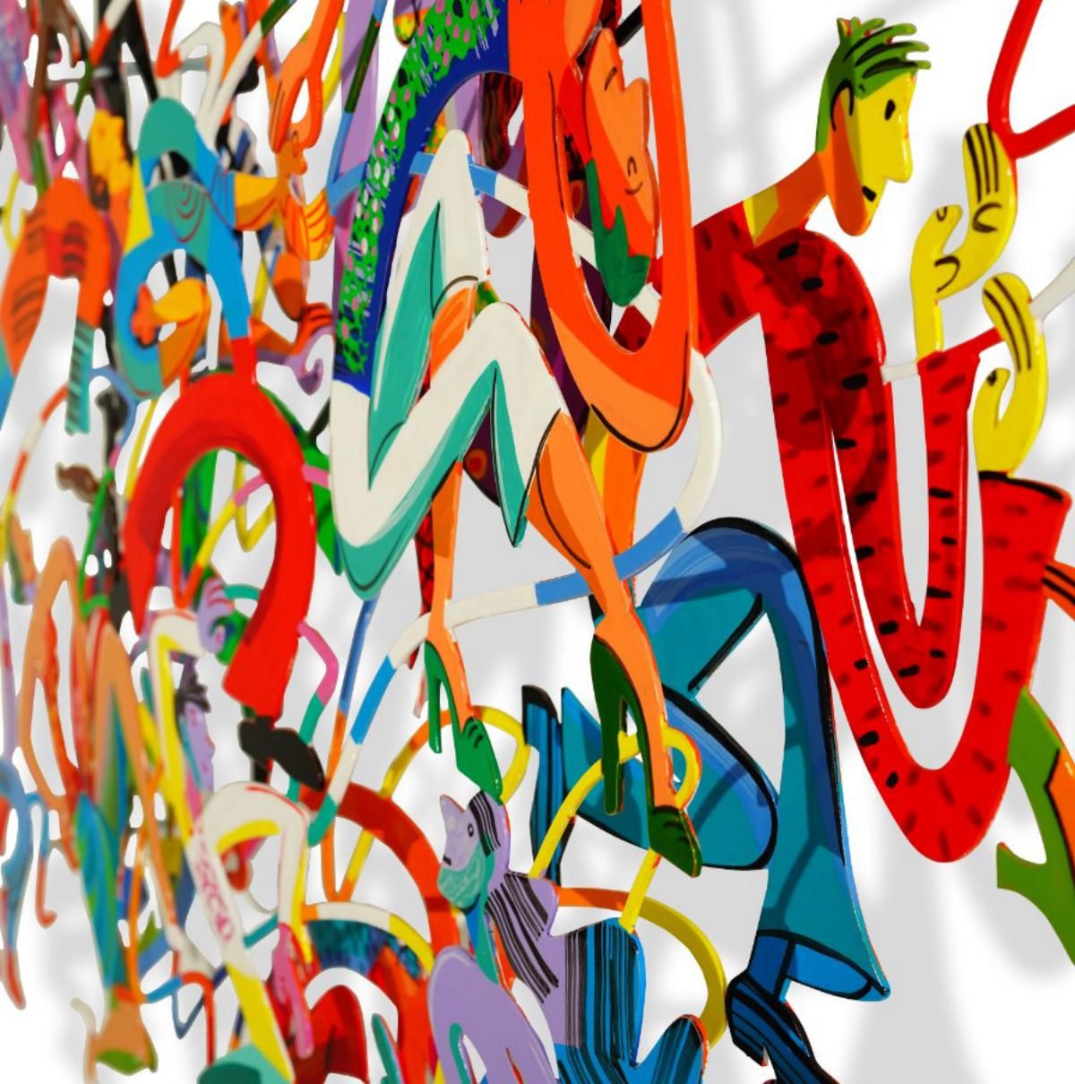 David Gerstein- Mixed Media Cutout Aluminum "Disco - Small"