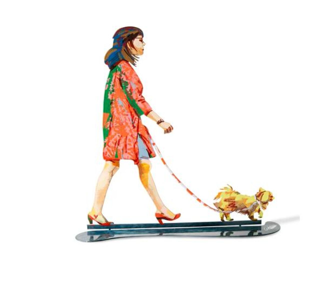 David Gerstein- Free Standing Sculpture "DOG WALKER"