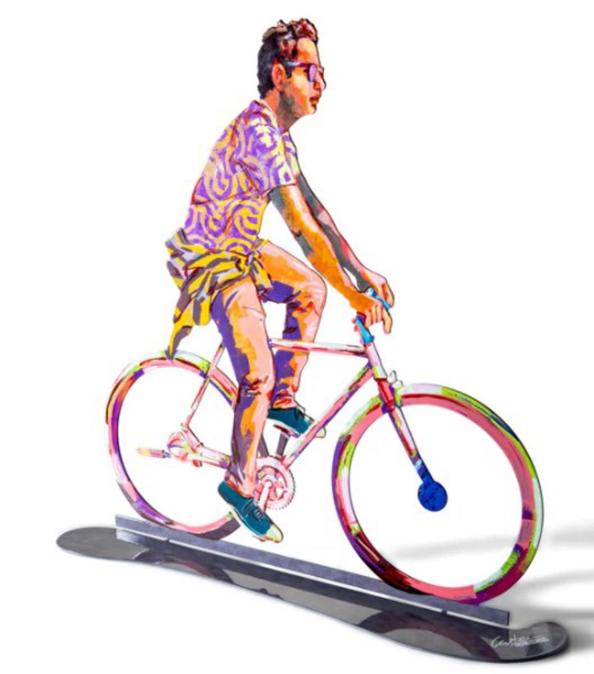 David Gerstein- Free Standing Sculpture "CITY BIKER"