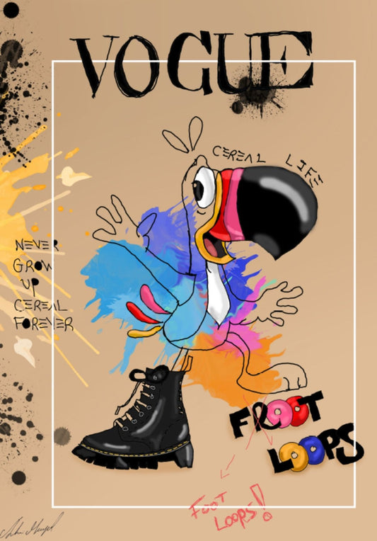 Shani Moyal- Mixed Media on Canvas "Froot Loops"