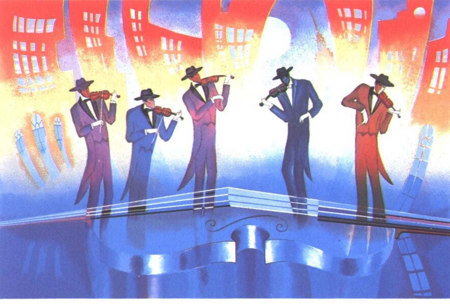 Zina Roitman- Original Serigraph "Rhapsody in Blue"