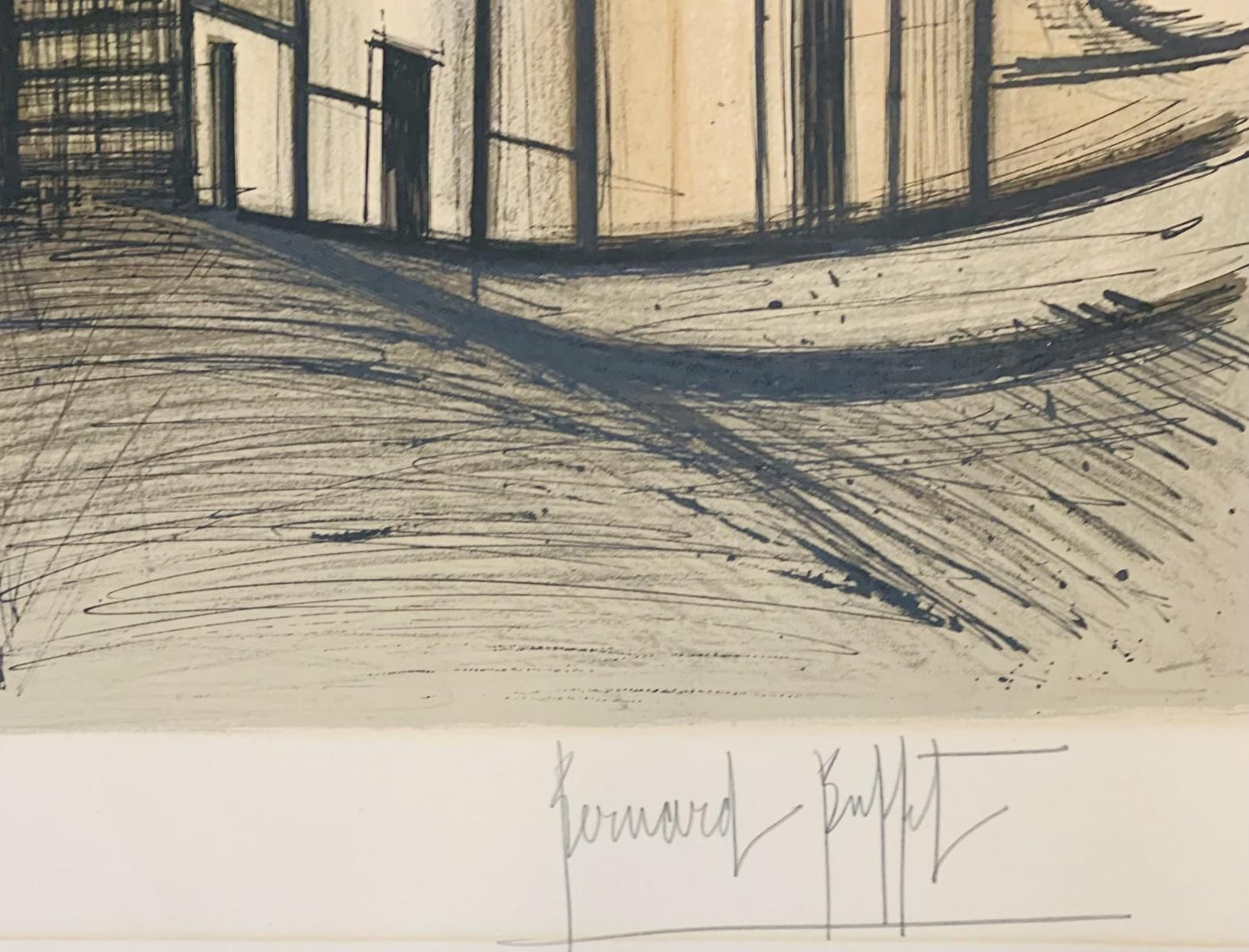 Bernard Buffet- lithograph on paper "Windmill"