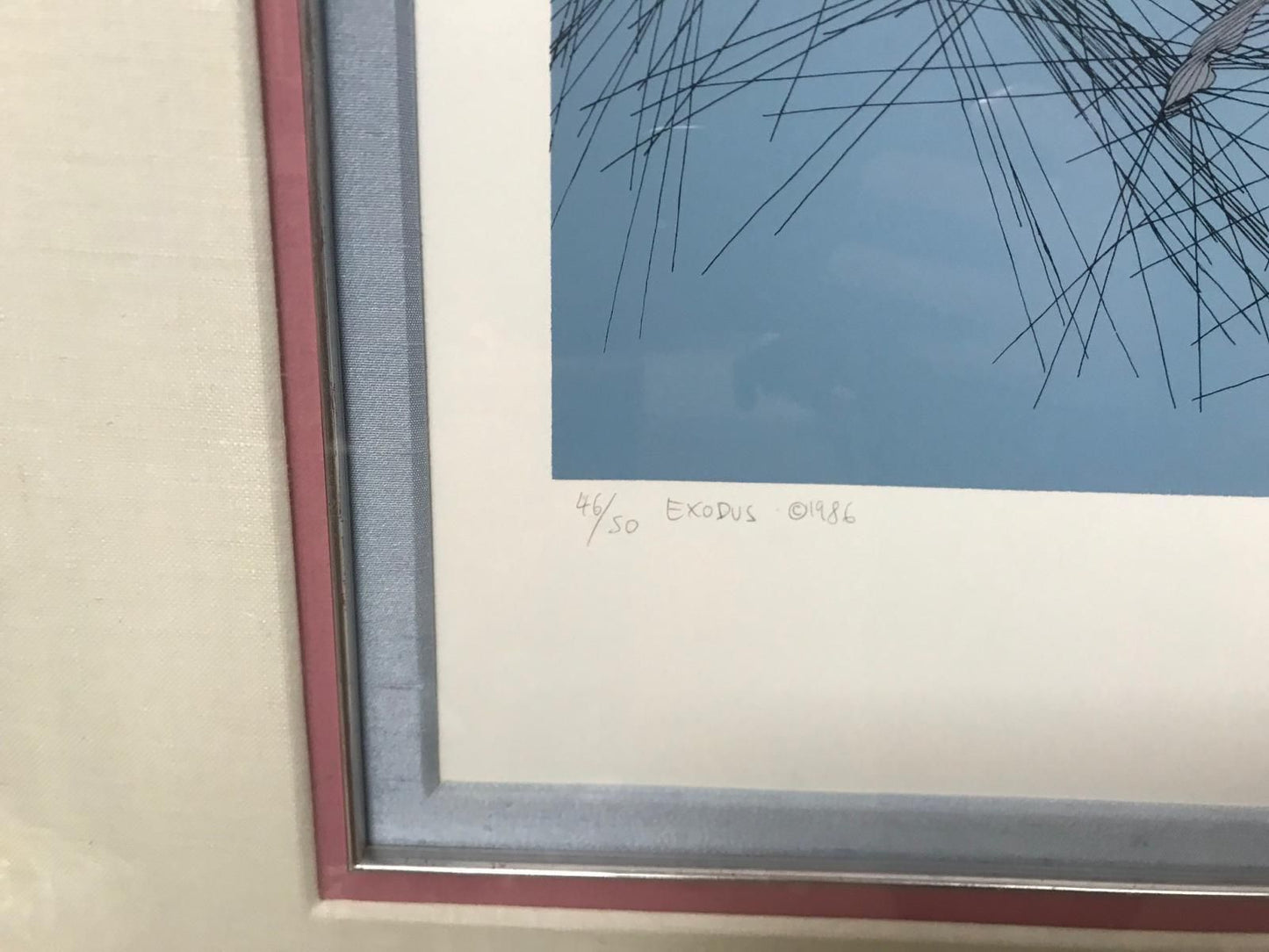 Guillaume Azoulay- Serigraph on paper with hand drawn remarque "Exodus"