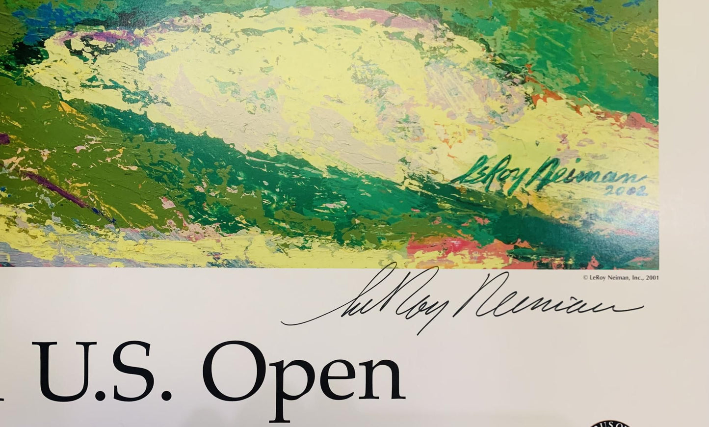 Leroy Neiman- Hand signed offset lithograph "102nd US open"