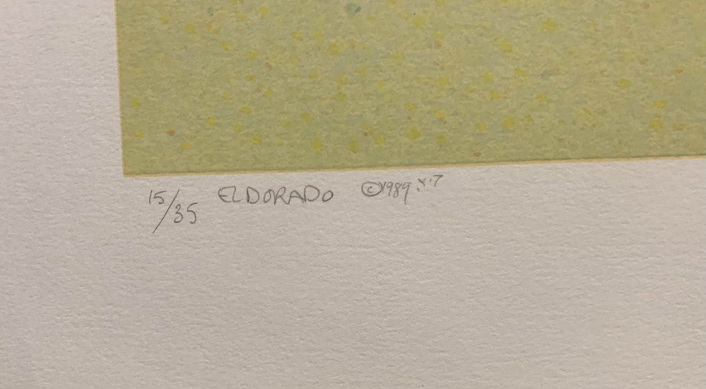 Guillaume Azoulay- Limited edition serigraph with hand drawn remarque "El Dorado 1989"