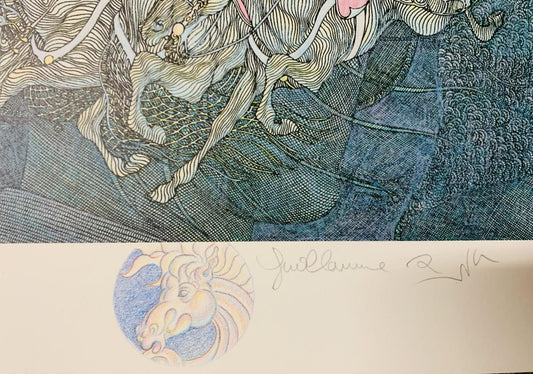 Guillaume Azoulay- Limited edition serigraph with hand drawn remarque "Le Grand Cirque"