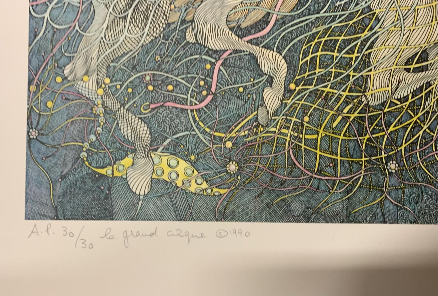 Guillaume Azoulay- Limited edition serigraph with hand drawn remarque "Le Grand Cirque"