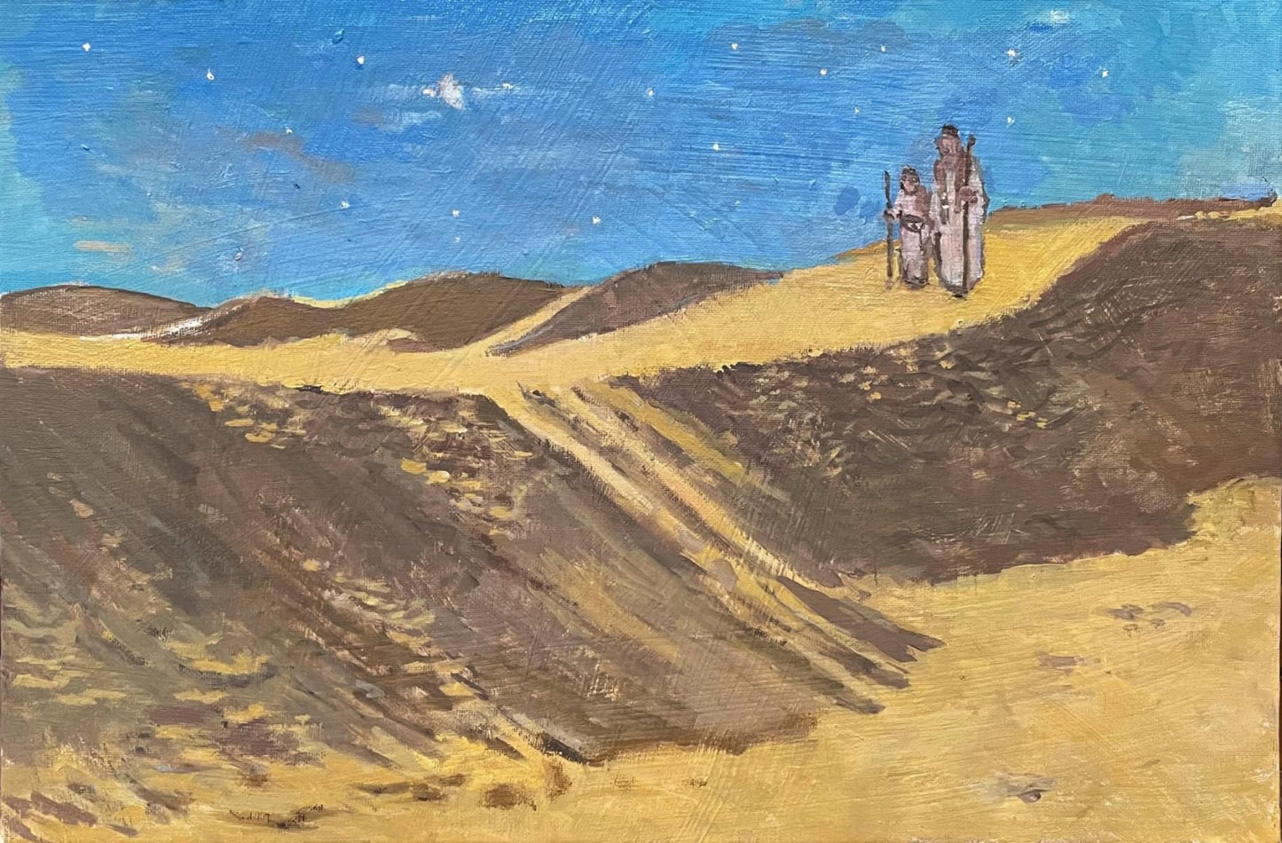 Boris- Canvas on board "Abraham and Isaac"