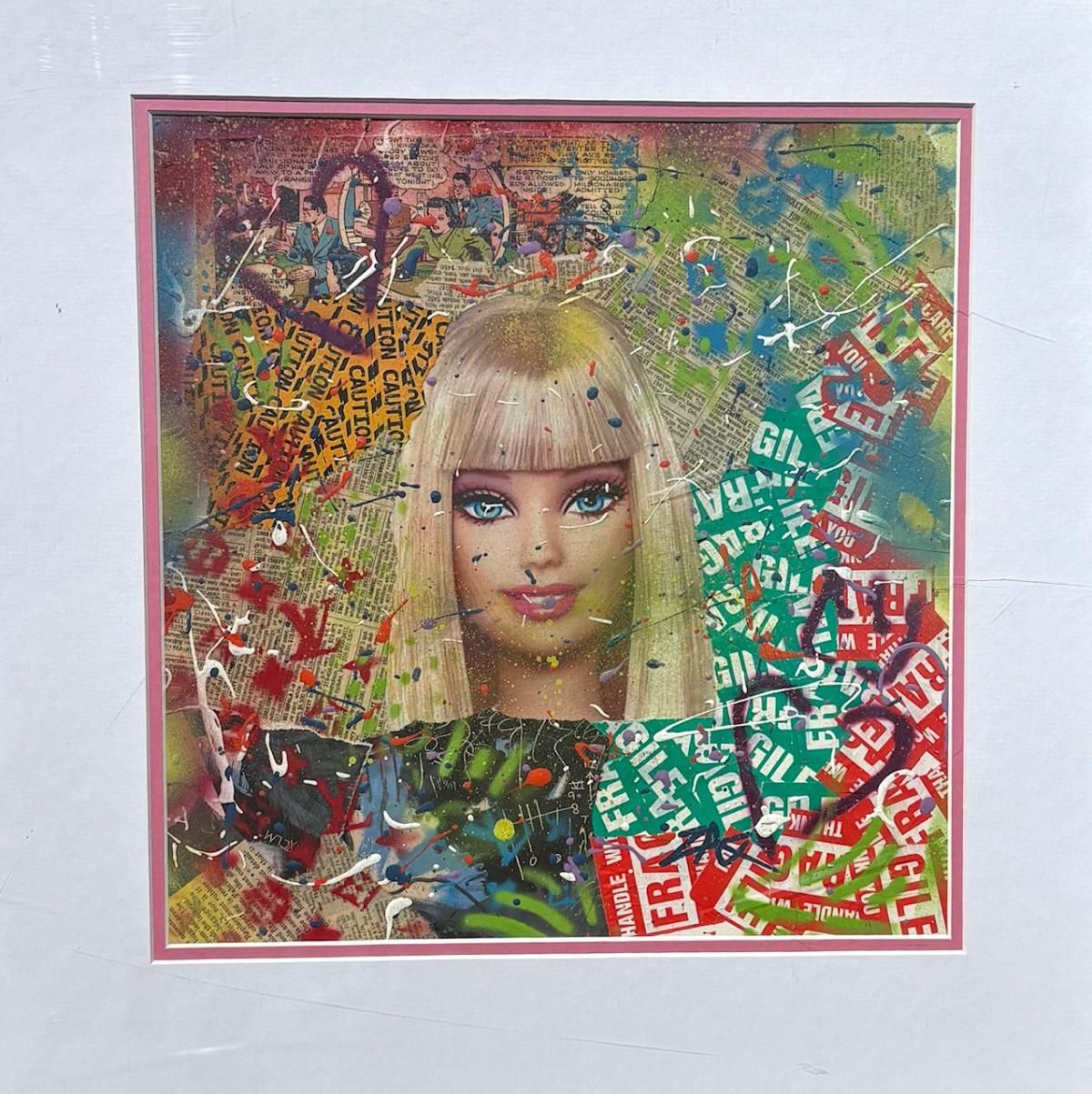 E.M ZAX- 1/1 collage and paints one of a kind on panel