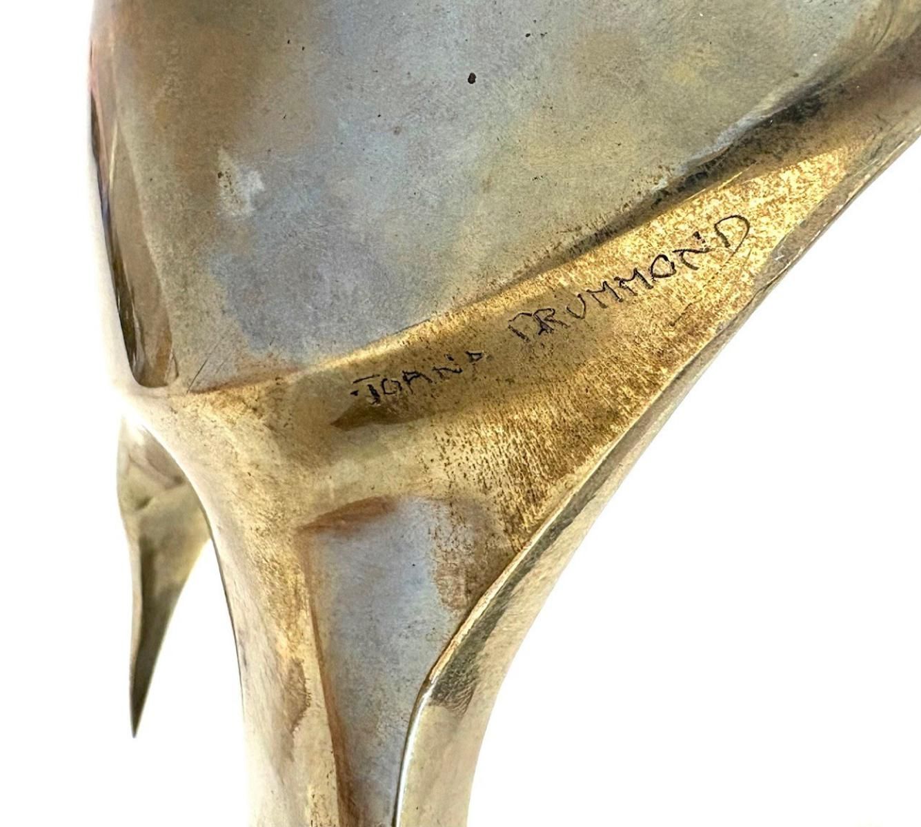 Joana Drummond- Gilt patinated bronze sculpture "Dove"