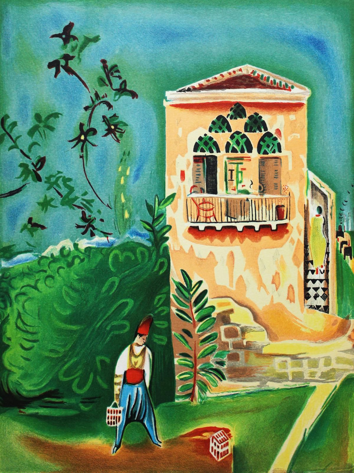 Nachum Gutman- Original Lithograph "The Bird"