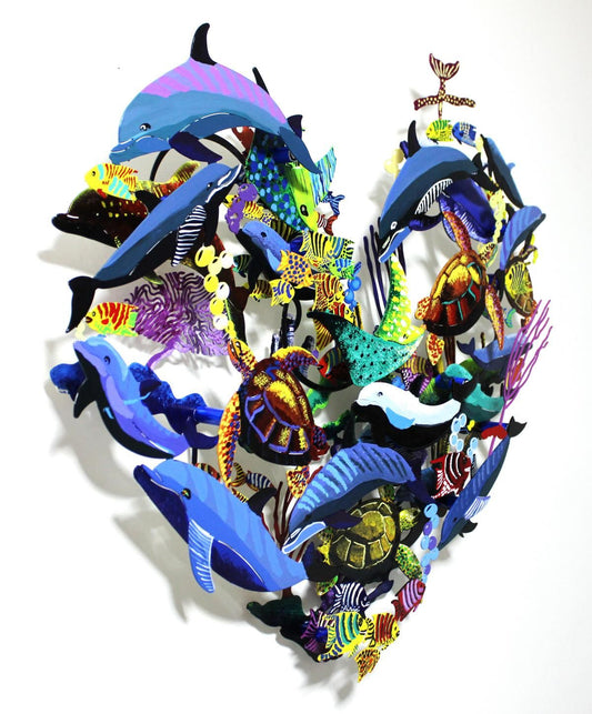 Vera V. Goncharenko- Original Painting on Cutout Steel "Aquarium"