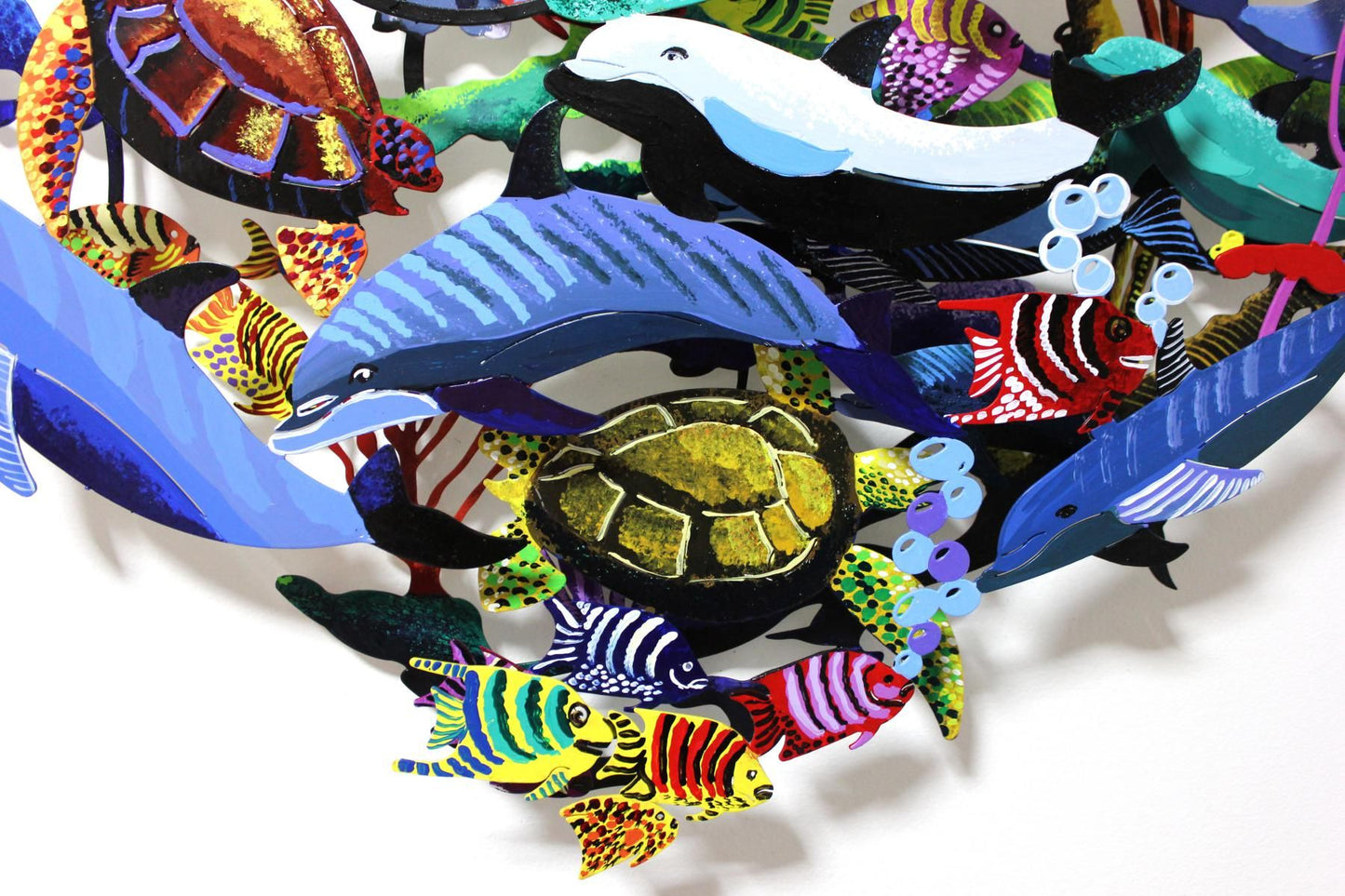Vera V. Goncharenko- Original Painting on Cutout Steel "Aquarium"