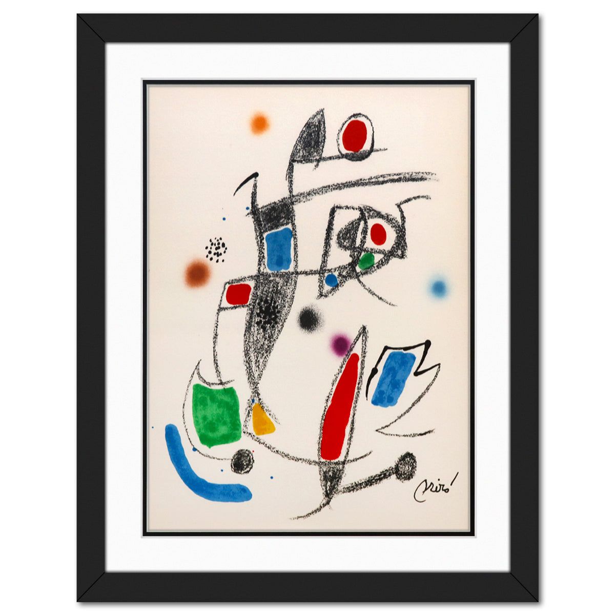 After Joan Miro- Lithograph on light wove paper "Maravillas con variaciones acrosticas 10"