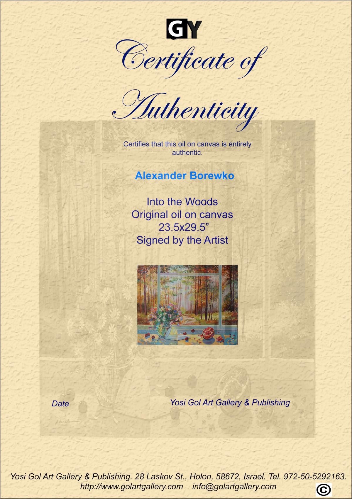 Alexander Borewko- Original Oil on Canvas "Into the Woods"