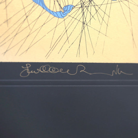 Azoulay- Limited Edition Deluxe Gold Leaf Serigraph on Black Paper "Equus"