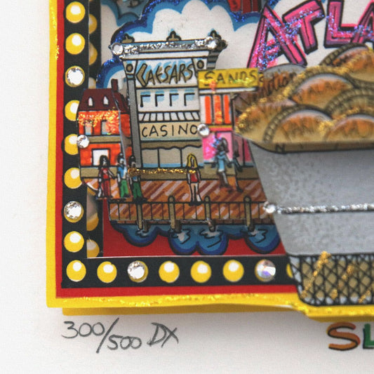 Charles Fazzino- 3D Construction Silkscreen Serigraph "Slots of Fun"