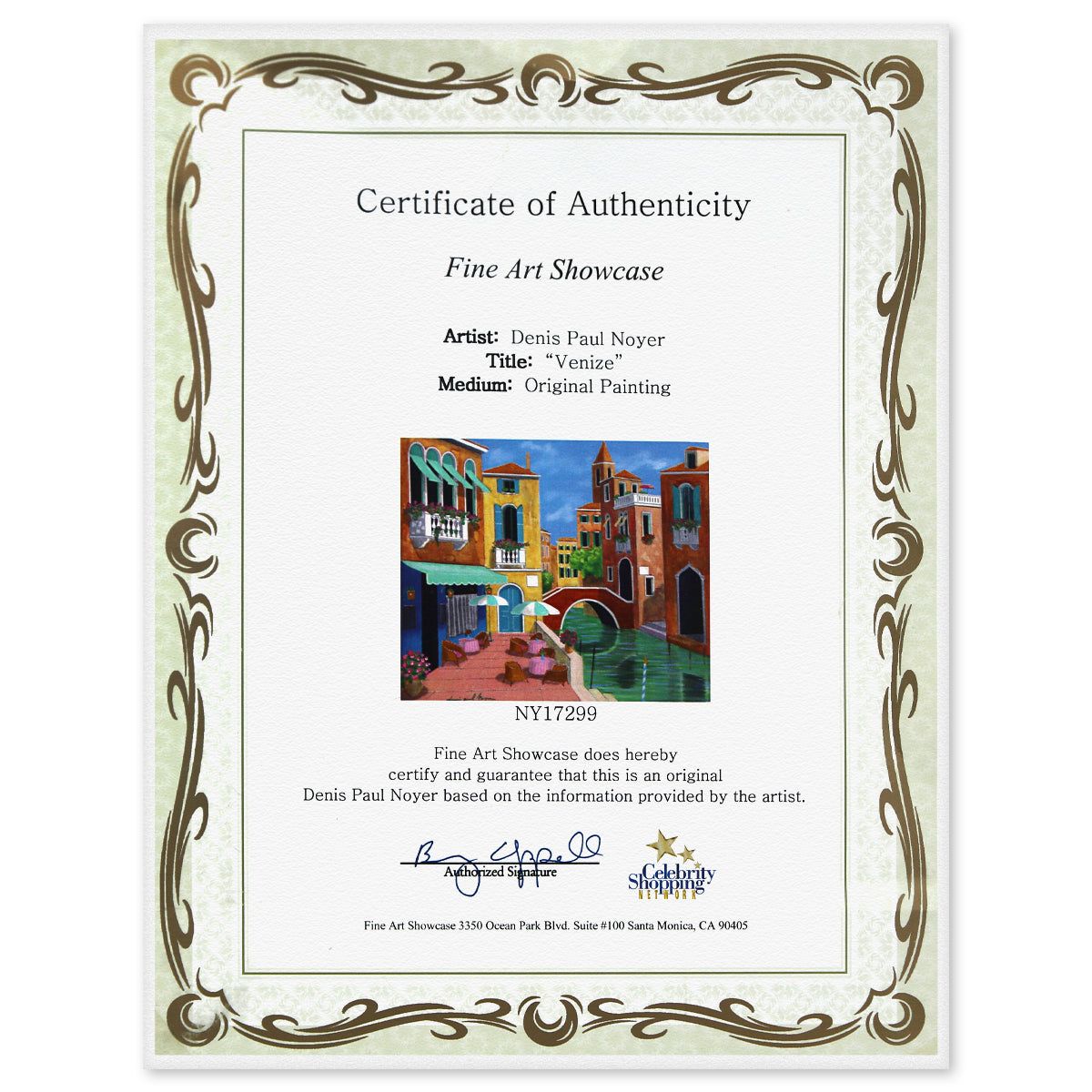 Denis Paul Noyer- Original Painting "Venize"