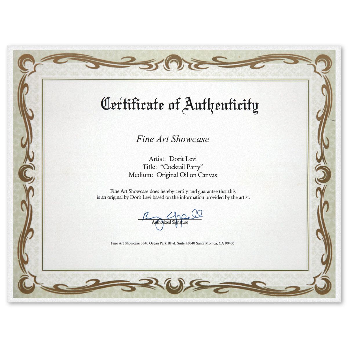 Dorit Levy- Original Oil Canvas "Cocktail Party"