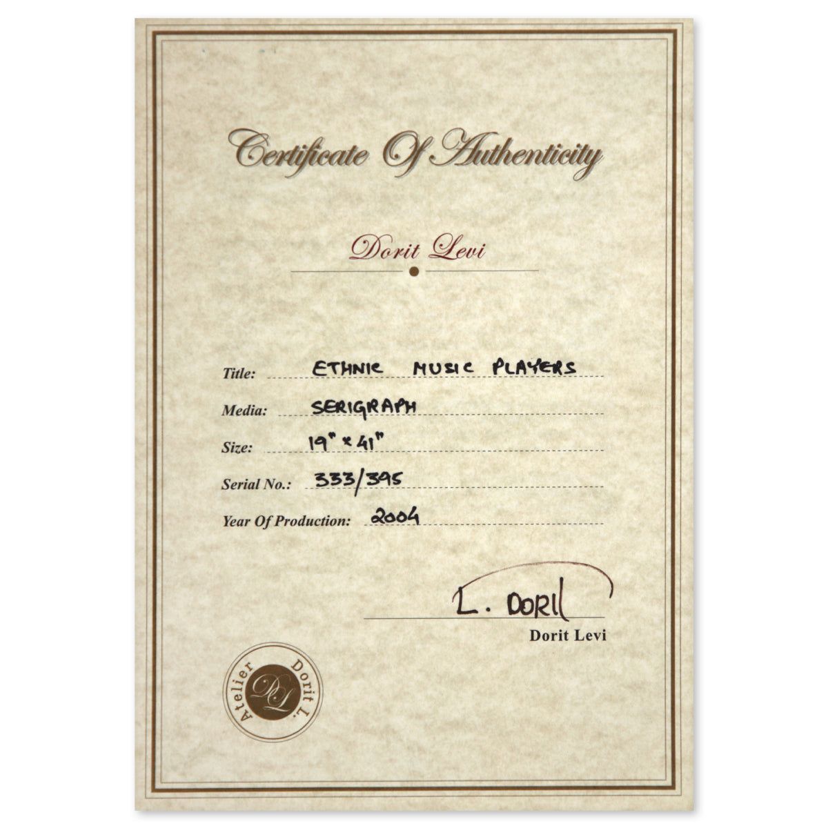 Dorit Levy- Serigraph "Ethnic Music Players"