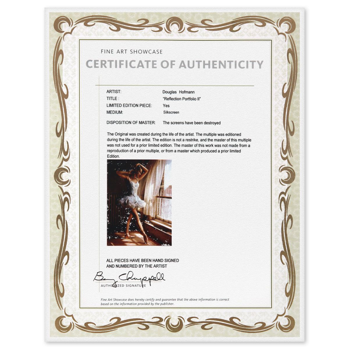 Douglas Hofmann- Silkscreen "Reflection Pottfolio ll"