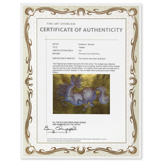 Guillaume Azoulay- Remarque Gold Leaf Etching "Hidden"