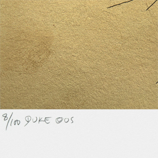 Guillaume Azoulay- Gold Leaf Silkscreen Remarque "Duke"