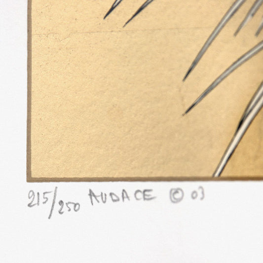 Guillaume Azoulay- Original Etching with Gold Leaf "Audace"