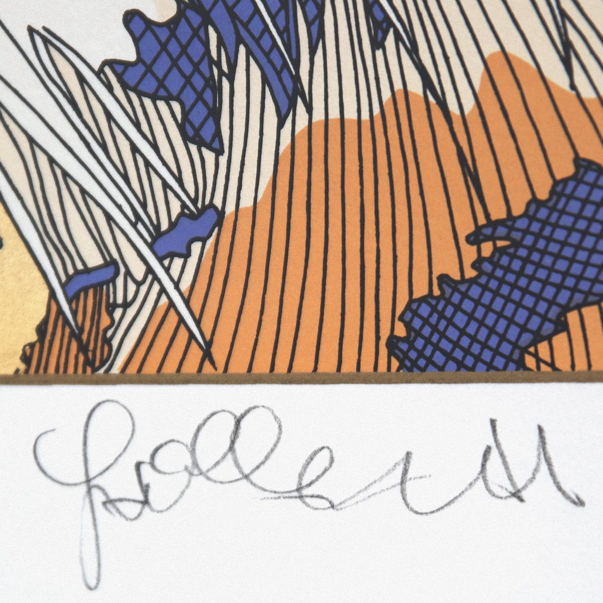 Guillaume Azoulay- Original Etching with Gold Leaf "Audace"