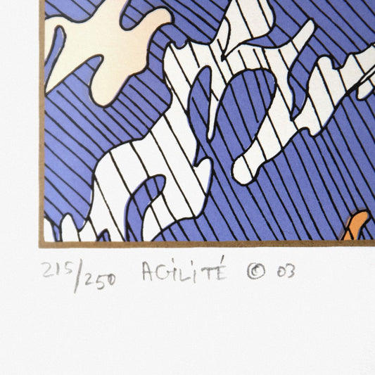 Guillaume Azoulay- Original Etching with Gold Leaf "Agilite"