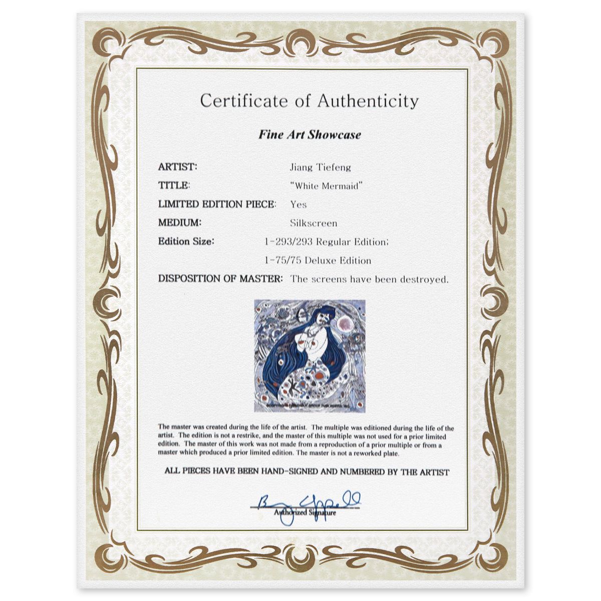 Jian Tie Feng- Silkscreen "White Mermaid"