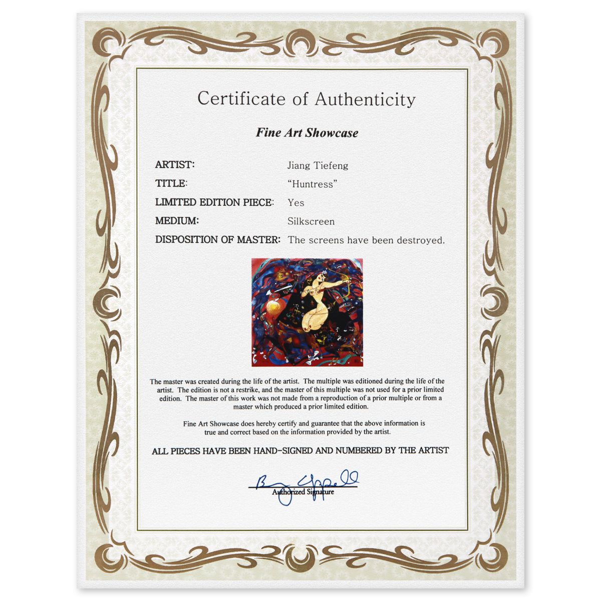 Jian Tie Feng- Silkscreen "Huntress"